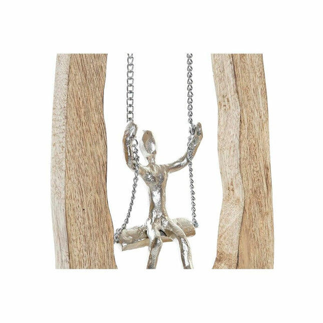 Deko-Figur DKD Home Decor 18 x 9 x 62 cm natürlich Silberfarben Braun (2 Stück)