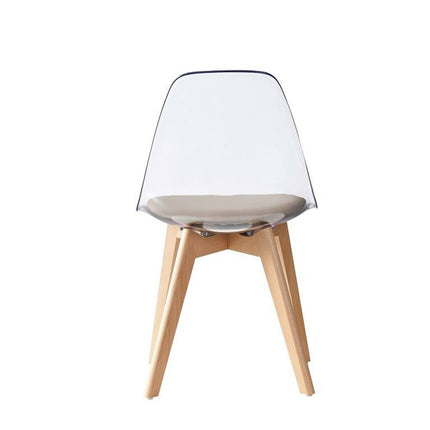 Esszimmerstuhl DKD Home Decor Beige Holz Polycarbonat (54 x 47 x 81 cm)