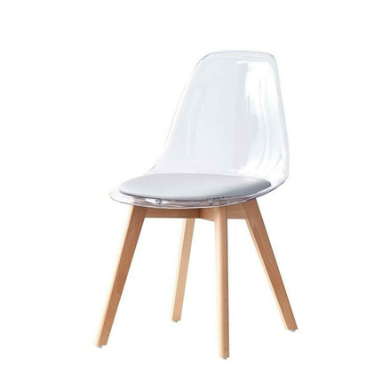 Esszimmerstuhl DKD Home Decor Grau Holz Polycarbonat (54 x 47 x 81 cm)