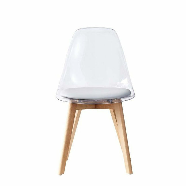 Esszimmerstuhl DKD Home Decor Grau Holz Polycarbonat (54 x 47 x 81 cm)