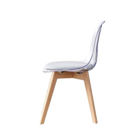 Esszimmerstuhl DKD Home Decor Grau Holz Polycarbonat (54 x 47 x 81 cm)