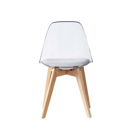 Esszimmerstuhl DKD Home Decor Grau Holz Polycarbonat (54 x 47 x 81 cm)