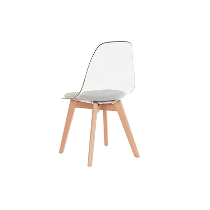 Esszimmerstuhl DKD Home Decor Grau Holz Polycarbonat (54 x 47 x 81 cm)