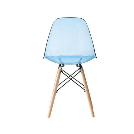 Esszimmerstuhl DKD Home Decor natürlich Blau PVC Birke (50 x 46 x 83,5 cm)