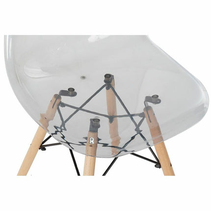 Stuhl DKD Home Decor Durchsichtig natürlich 50 x 46 x 83,5 cm