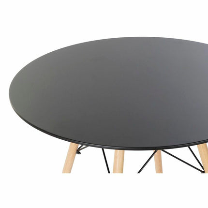 Esstisch DKD Home Decor 90 x 90 x 74 cm Schwarz Aluminium Birke Holz MDF
