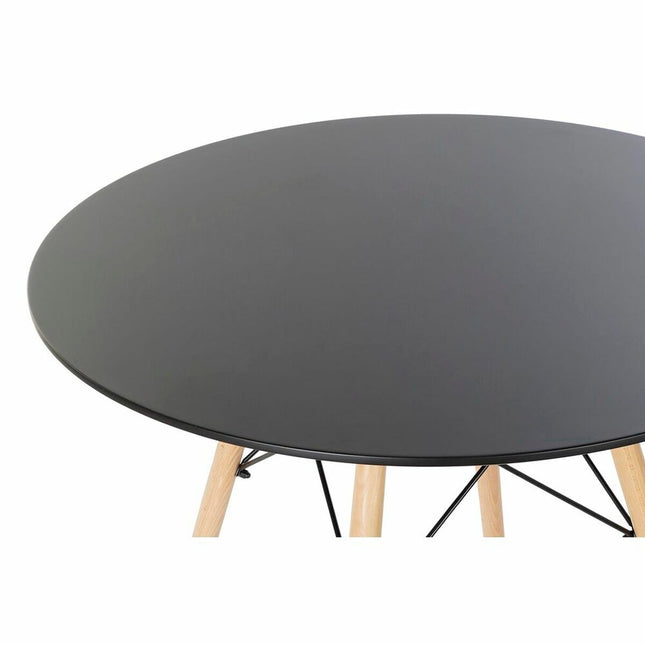 Esstisch DKD Home Decor 90 x 90 x 74 cm Schwarz Aluminium Birke Holz MDF