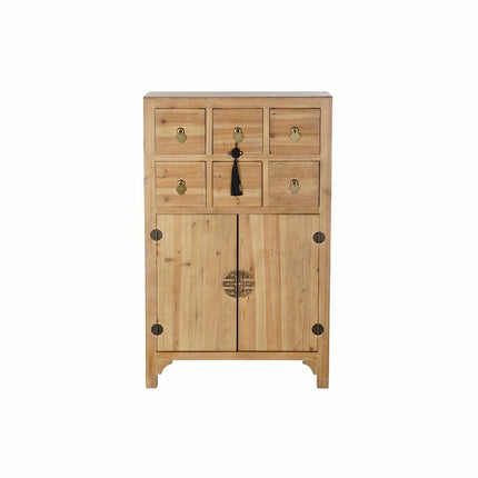 Schubladenschrank DKD Home Decor Schwarz Rot natürlich Tanne Holz MDF Orientalisch 63 x 27 x 101 cm