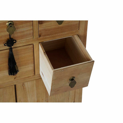Schubladenschrank DKD Home Decor Schwarz Rot natürlich Tanne Holz MDF Orientalisch 63 x 27 x 101 cm