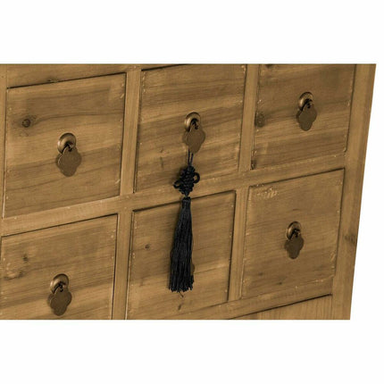 Schubladenschrank DKD Home Decor Schwarz Rot natürlich Tanne Holz MDF Orientalisch 63 x 27 x 101 cm