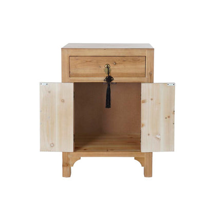 Nachttisch DKD Home Decor Schwarz Rot natürlich Tanne Holz MDF 45 x 34 x 66 cm