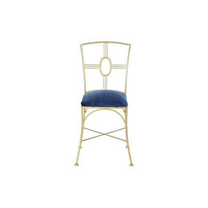 Esszimmerstuhl DKD Home Decor Blau Golden Polyester Messing (45 x 42 x 88,5 cm)