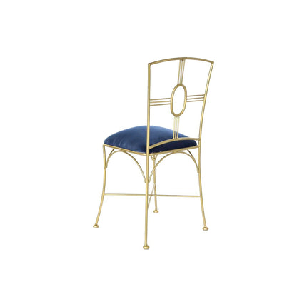 Esszimmerstuhl DKD Home Decor Blau Golden Polyester Messing (45 x 42 x 88,5 cm)