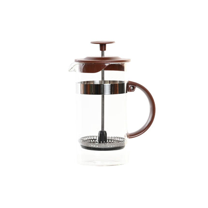 Kolben-Kaffeemaschine DKD Home Decor 16 x 9 x 18,5 cm Braun Durchsichtig Edelstahl 350 ml Borosilikatglas