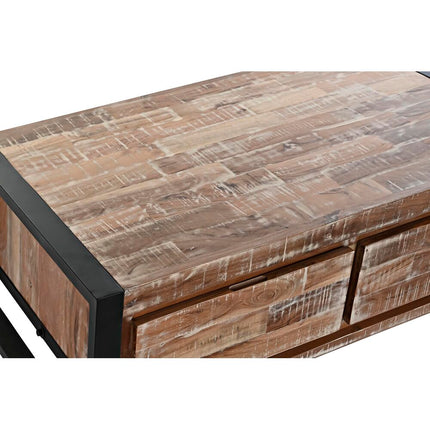 Couchtisch DKD Home Decor Metall Akazienholz (110 x 60 x 40 cm)