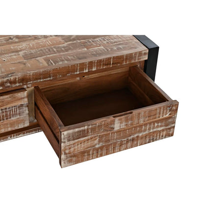 Couchtisch DKD Home Decor Metall Akazienholz (110 x 60 x 40 cm)