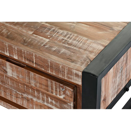 Couchtisch DKD Home Decor Metall Akazienholz (110 x 60 x 40 cm)