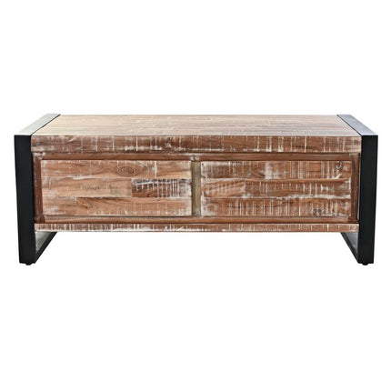 Couchtisch DKD Home Decor Metall Akazienholz (110 x 60 x 40 cm)