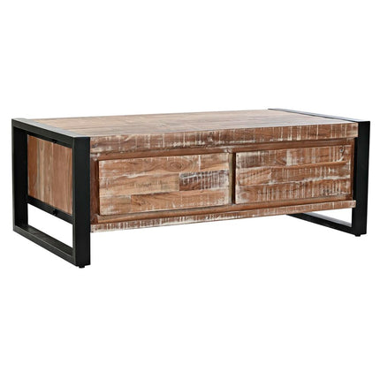 Couchtisch DKD Home Decor Metall Akazienholz (110 x 60 x 40 cm)