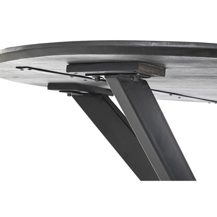 Esstisch DKD Home Decor Schwarz Metall Mango-Holz (130 x 130 x 76 cm)