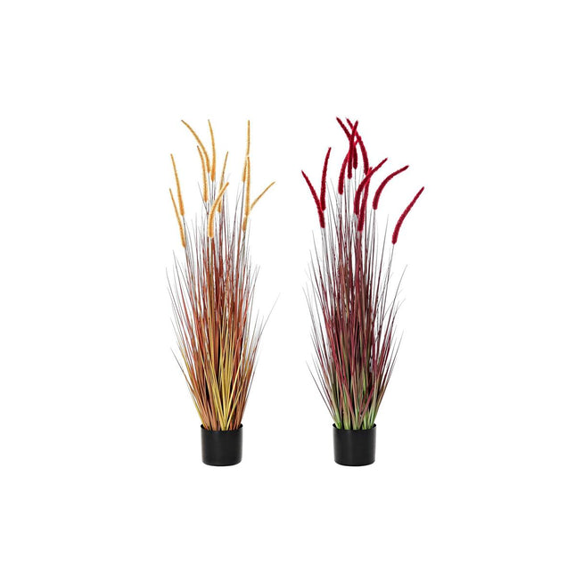 Dekorationspflanze DKD Home Decor Orange Polyäthylen Burgunderrot PVC 20 x 20 x 120 cm (2 Stück)