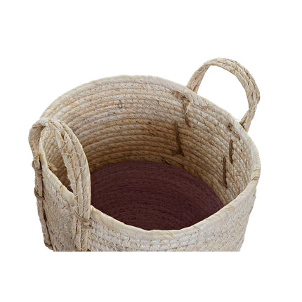Korb-Set DKD Home Decor Schnur Naturfaser (3 Stücke) (30 x 30 x 26 cm)