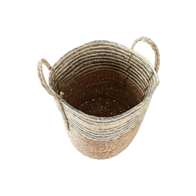 Korb DKD Home Decor Faser (33 x 33 x 35 cm) (2 Stück)