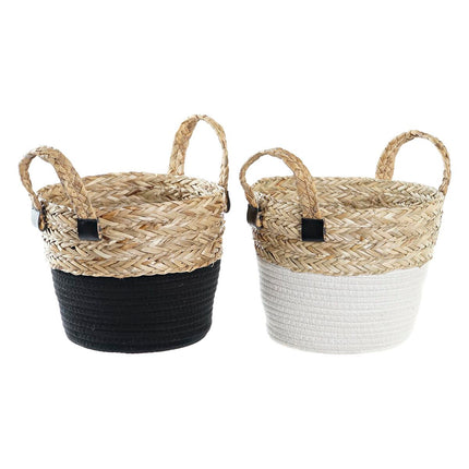 Korb DKD Home Decor Seegras 25 x 25 x 30 cm (2 Stück)
