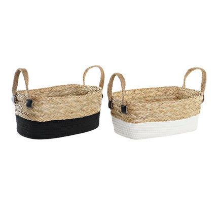 Korb DKD Home Decor Seegras 36 x 20 x 16 cm (2 Stück)