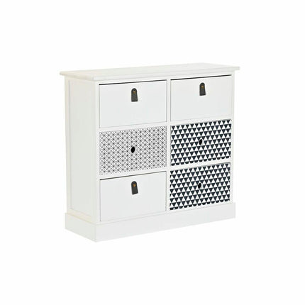 Schubladenschrank DKD Home Decor Grau Weiß Paulonia-Holz (68 x 25 x 62 cm)