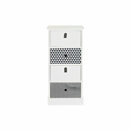 Schubladenschrank DKD Home Decor Grau Weiß Paulonia-Holz (36 x 25 x 79 cm)