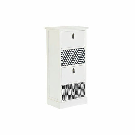 Schubladenschrank DKD Home Decor Grau Weiß Paulonia-Holz (36 x 25 x 79 cm)