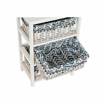 Schubladenschrank DKD Home Decor Blau Weiß korb Paulonia-Holz (40 x 29 x 59 cm)
