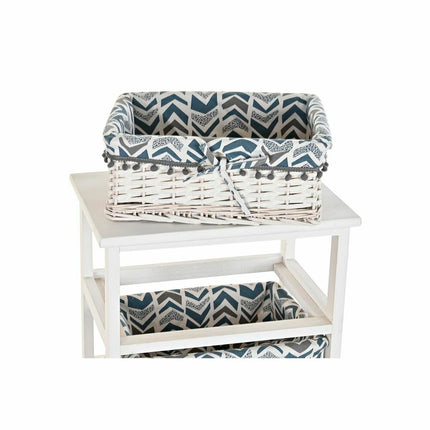 Schubladenschrank DKD Home Decor Blau Weiß korb Paulonia-Holz (40 x 29 x 59 cm)