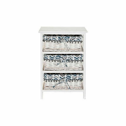 Schubladenschrank DKD Home Decor Blau Weiß korb Paulonia-Holz (40 x 29 x 59 cm)