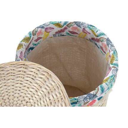 Korb für schmutzige Wäsche DKD Home Decor Polyester korb (46 x 46 x 56 cm) (3 Stücke)