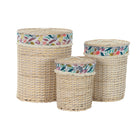 Korb für schmutzige Wäsche DKD Home Decor Polyester korb (46 x 46 x 56 cm) (3 Stücke)