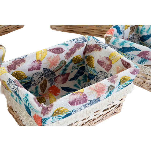 Korb-Set DKD Home Decor 49 x 40 x 22 cm Polyester korb Boho (5 Stück)