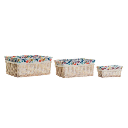 Korb-Set DKD Home Decor 49 x 40 x 22 cm Polyester korb Boho (5 Stück)