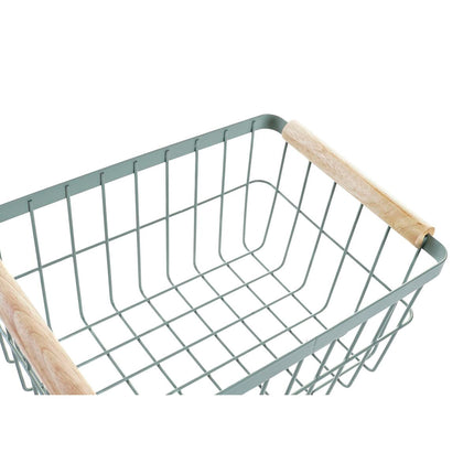 Drahtkorb DKD Home Decor Metall Vintage Kiefer (30,5 x 20 x 14,5 cm) (2 Stück)