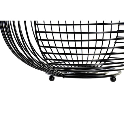 Obstschale DKD Home Decor Schwarz Metall 28 x 28 x 12 cm