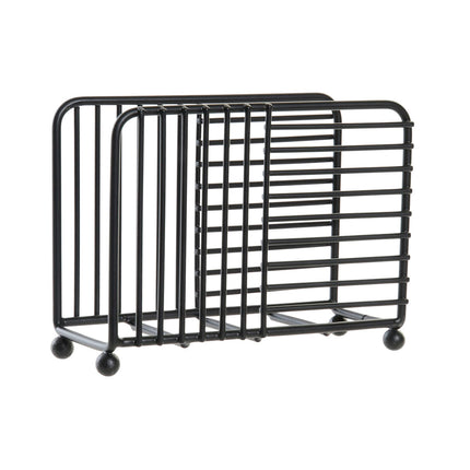 Serviettenring DKD Home Decor Raster 15,5 x 6,5 x 11,5 cm Schwarz Metall