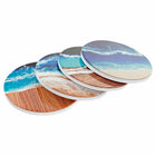 Untersetzer DKD Home Decor Dolomite Strand Kork Mediterraner (4 pcs)