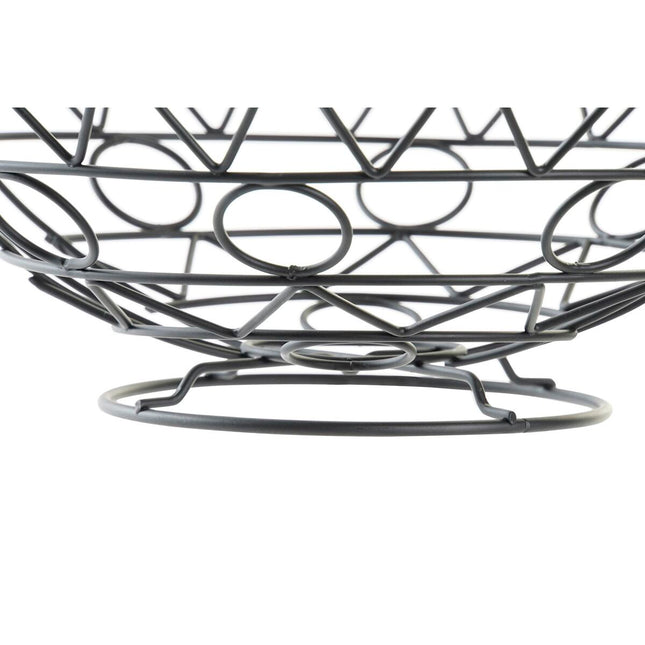 Obstschale DKD Home Decor 28 x 28 x 10 cm Schwarz Metall