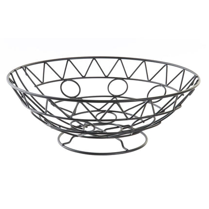 Obstschale DKD Home Decor 28 x 28 x 10 cm Schwarz Metall