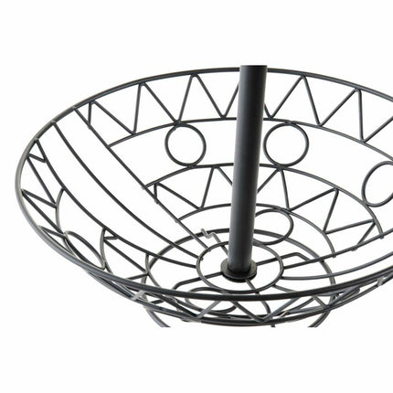 Obstschale DKD Home Decor 28 x 28 x 58 cm Schwarz Metall