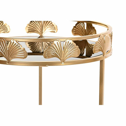 2nd-Set Tischchen DKD Home Decor Kristall Gold Metall (40 x 40 x 56 cm)