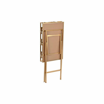 Beistelltisch DKD Home Decor Kristall Gold Metall (56 x 36 x 71 cm)