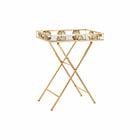 Beistelltisch DKD Home Decor Kristall Gold Metall (56 x 36 x 71 cm)