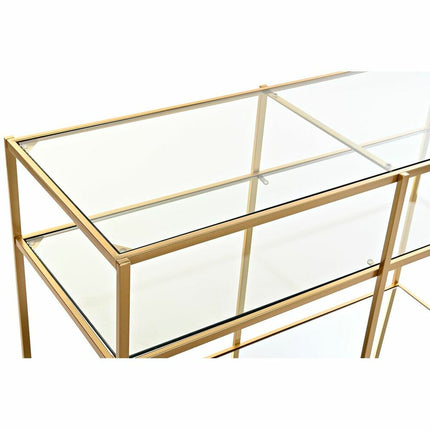 Konsole DKD Home Decor Orange Gold Metall Kristall Kunststoff Spiegel 100 x 38 x 75 cm